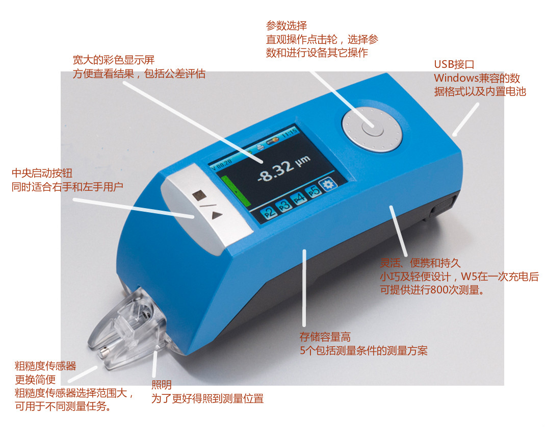 霍梅爾w5粗糙度儀的結(jié)構(gòu)說明